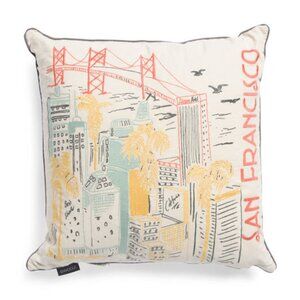 Envouge Embroidered San Francisco Decorative Pillow